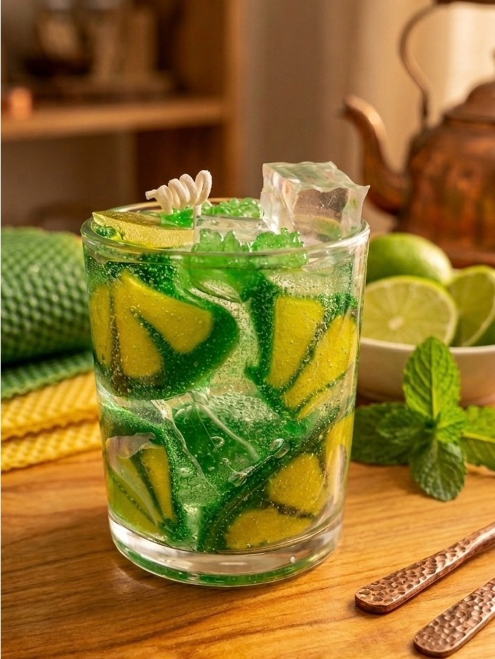 Visual Joy, Zero Scent: The Ultimate Mojito Gel Candle for Sensitive Noses 🍋💚💛